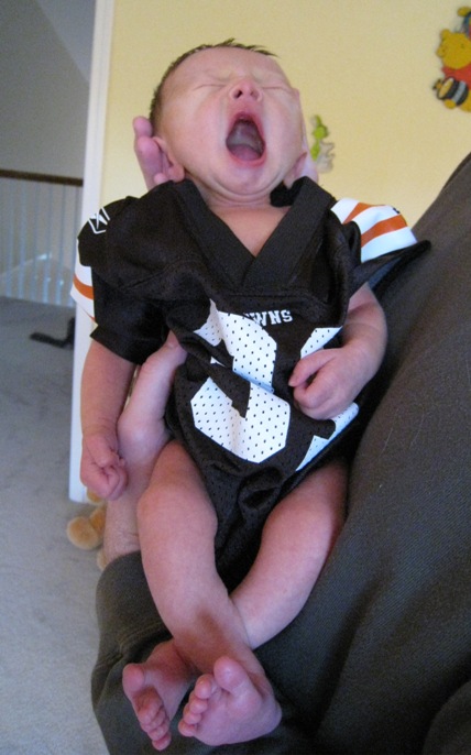 In Browns Jersey onesie